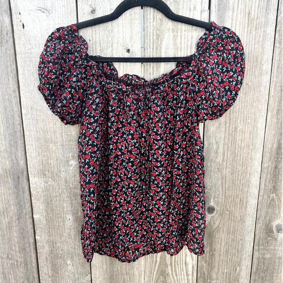 Reformation | Kristen Floral Off Shoulder Blouse Top in Mabel Size Large - Picture 2 of 8